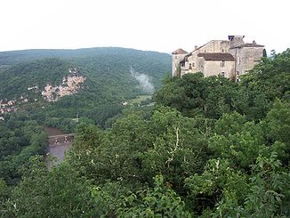 Der Aveyron im Mündungsbereich der Vère bei Bruniquel