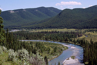 Der Fluss in Alberta