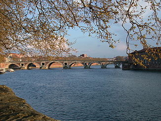 Die Garonne mit dem Pont Neuf in Toulouse