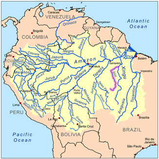 Lage des Rio Iriri in Südamerika