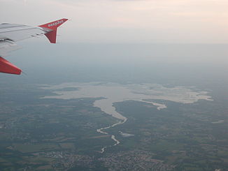 Luftaufnahme des Lac du Grand-Lieu