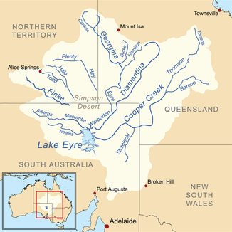 Diamantina River im Einzugsgebiet des Lake Eyre