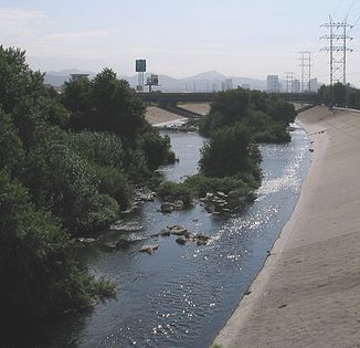 Der Los Angeles River bei Glendale