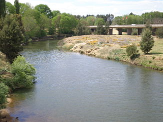 Macquarie River unter der Evans Bridge in Bathurst