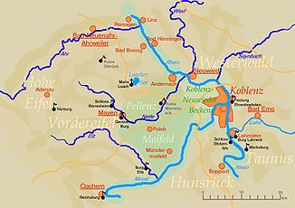 Lage des Elzbaches in der Region