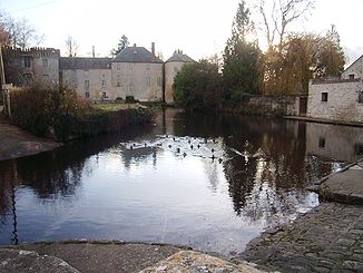 Der Fluss vor dem Schloss in Milly-la-Forêt