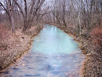 Der Monday Creek bei Nelsonville, Ohio