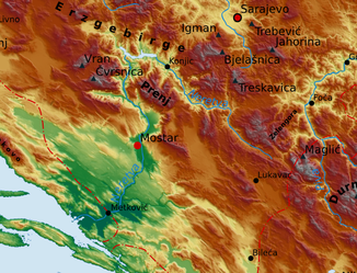 Karte des Flusslaufes