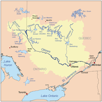 Einzugsgebiet des Ottawa und des Gatineau
