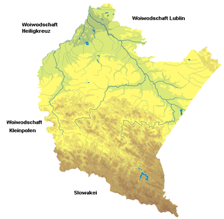 Flusssystem San innerhalb des Karpatenvorlands (Woj.)