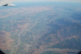 Luftbild (im Hintergrund der Lago Rapel)