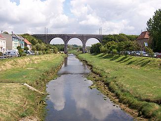 Der Fluss Wimereux in der gleichnamigen Stadt