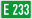 European Road 233 number DE.svg