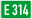 European Road 314 number DE.svg