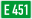 European Road 451 number DE.svg