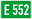 European Road 552 number DE.svg