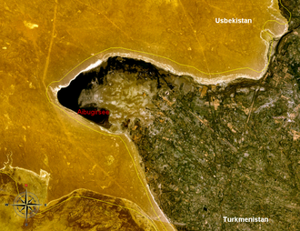 Landsat-7-Aufnahme des Aibugirsees