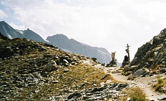 Die Birnlücke von Österreich aus in Blickrichtung Südtirol
