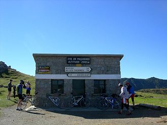 Freizeitradsportler auf dem Port de Pailhères