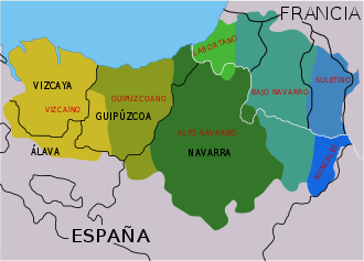 Geografische Einordnung der Sprachregion in Spanien und Frankreich, Dialekte des Baskischen