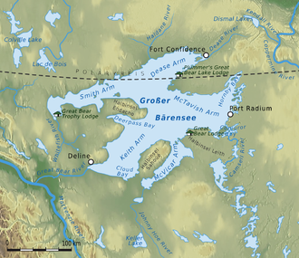 Karte des Großen Bärensees