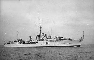 HMS Cossack auf See