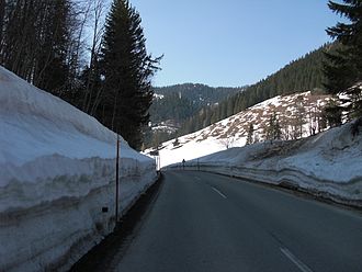 Hengstpass Passhöhe im April 2009