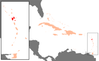 Position in der Karibik