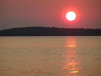 Sonnenuntergang über dem Lake Vermilion