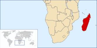 Lage des Königreiches Madagaskar