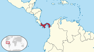 Lage von Panama in Mittel-/Südamerika