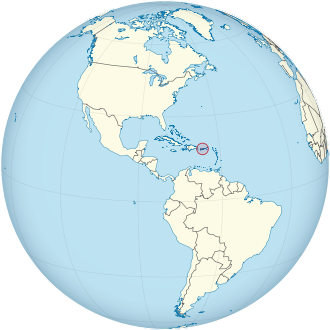 Puerto Rico on the globe (Carribean special) (Americas centered).svg