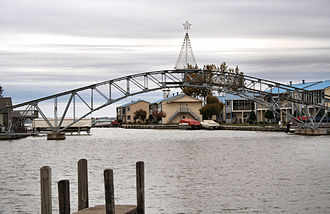 Indian Lake, Sandy Beach Amusement Park Bridge, Russells Point, Ohio