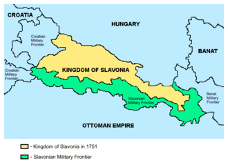 Königreich Slawonien und die Militärgrenze zum Osmanischen Reich, 1751