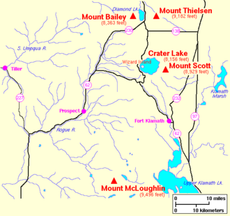 Karte von Diamond Lake