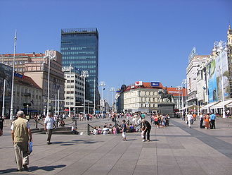 Ban-Jelačić-Platz (Trg Bana Jelačića) in Zagreb, zentraler Platz