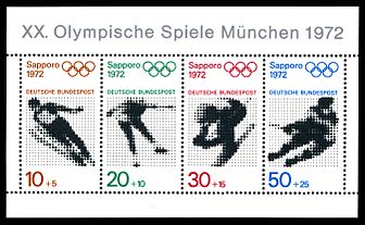 Stamps of Germany (BRD), Olympiade 1972, Blockausgabe 1971, Markenblock.jpg