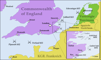 Hauptschlachten des Englisch-Niederländischen Krieges