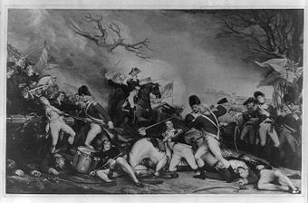 Schlacht von Princeton 1777. Gemälde von John Trumbull.
