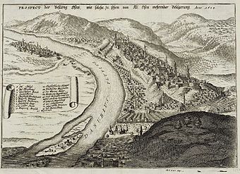 Panorama von Buda und Ofen zur Belagerung 1684
