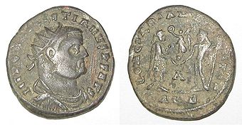 Münze des Diokletian