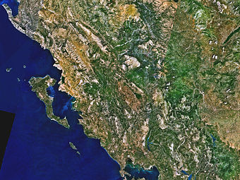 Satellitenbild von Epirus