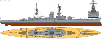 HMS Glorious (1917) profile drawing.png