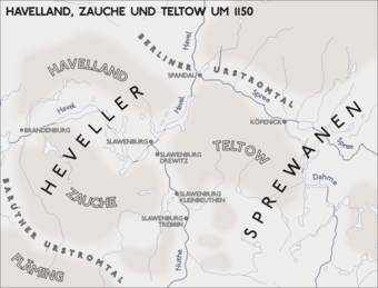 Siedlungssituation in der Nordmark um 1150