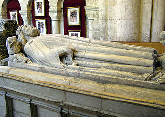 Grabmal König Æthelstans in der Abtei von Malmesbury