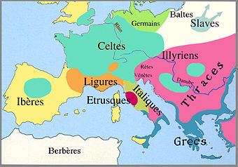 Sprachenverteilung in Europa um 300 v. Chr.