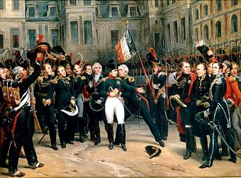 Napoleon Bonapartes Abschied von der Kaiserlichen Garde in Fontainebleau