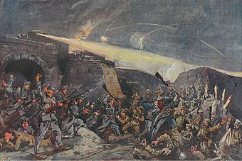 Erstürmung des Fort Siedlicka der Festung Przemysl durch k.u.k. Infanterie