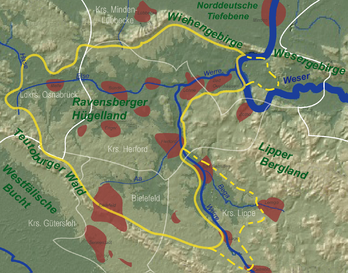 Das Ravensberger Hügelland - Kerngebiet und Erweiterungsgebiet