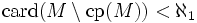 \operatorname{card}(M\setminus \operatorname{cp}(M))&amp;lt;\aleph_1
